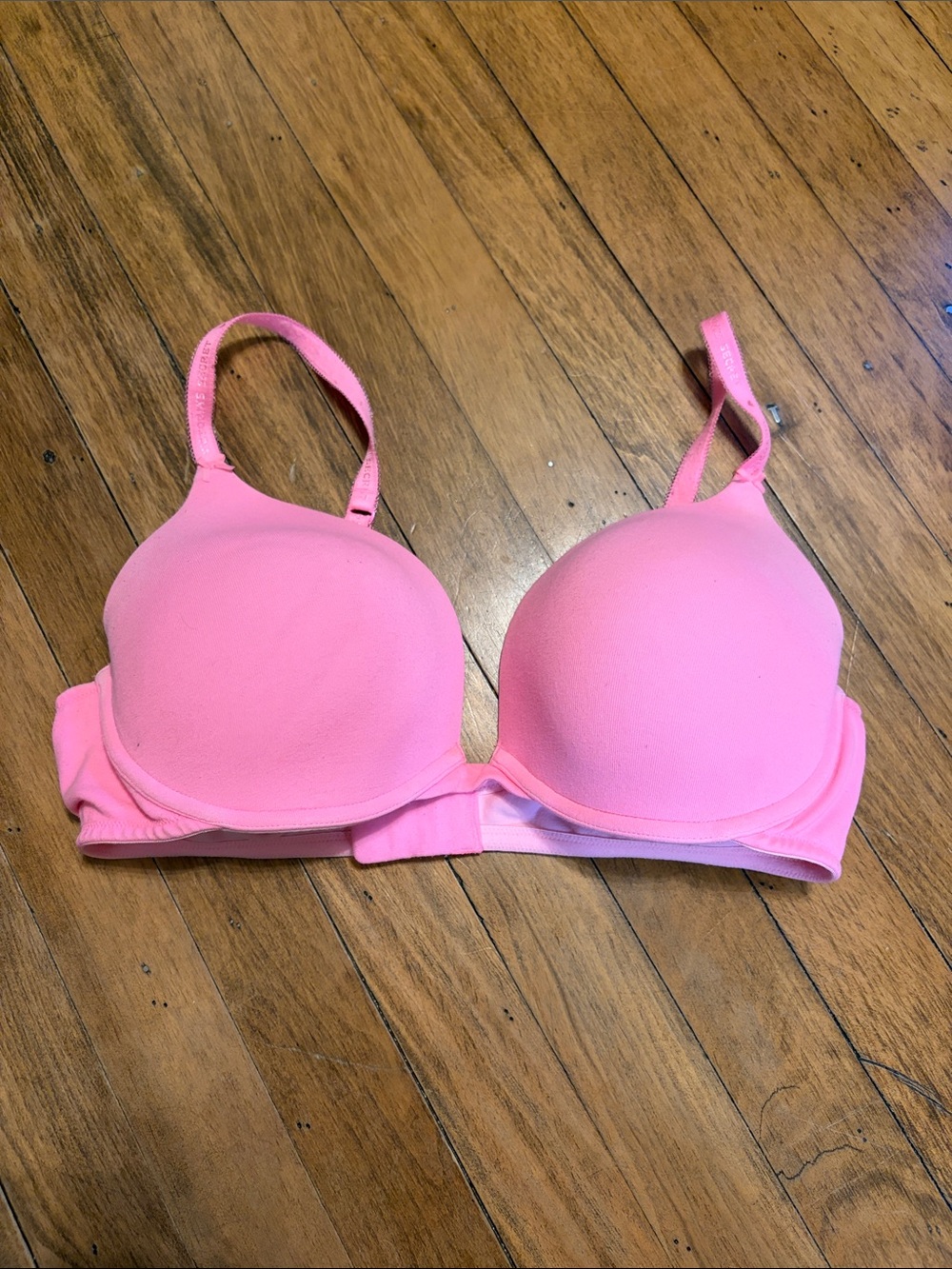 Victoria's Secret Hot Pink Lightly Padded Cotton T-Shirt Bra - Picture 12 of 12